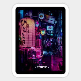 Tokyo Street Neon Synthwave Sticker